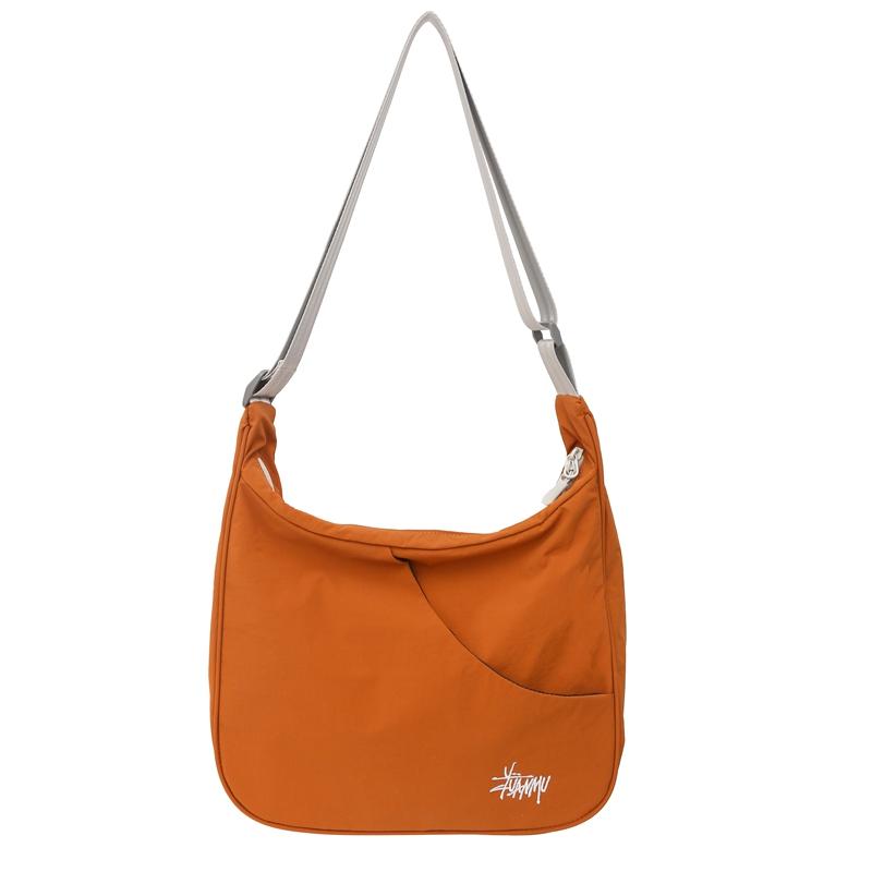 Solid Color Large Capacity Shoulder Bag Women's Crossbody Bag Men Commuter Tote Bag