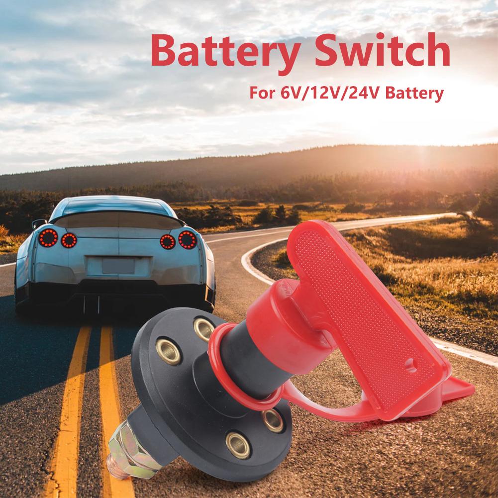 Universal Battery Switch 12V Battery Isolator Rotary Battery Power Disconnect Switch for Auto Truck Boat for Vehicle Car Van