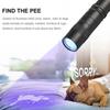 LED UV Flashlight Ultraviolet Torch Mini UV Light Pet Urine Stains Detector Fluorescent Anti-counterfeiting Bill Seal Detector