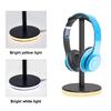 LED Headphone Stand Headset Holder Earphone Stand Aluminum Support Headsets Solid Base for All Headphones Size