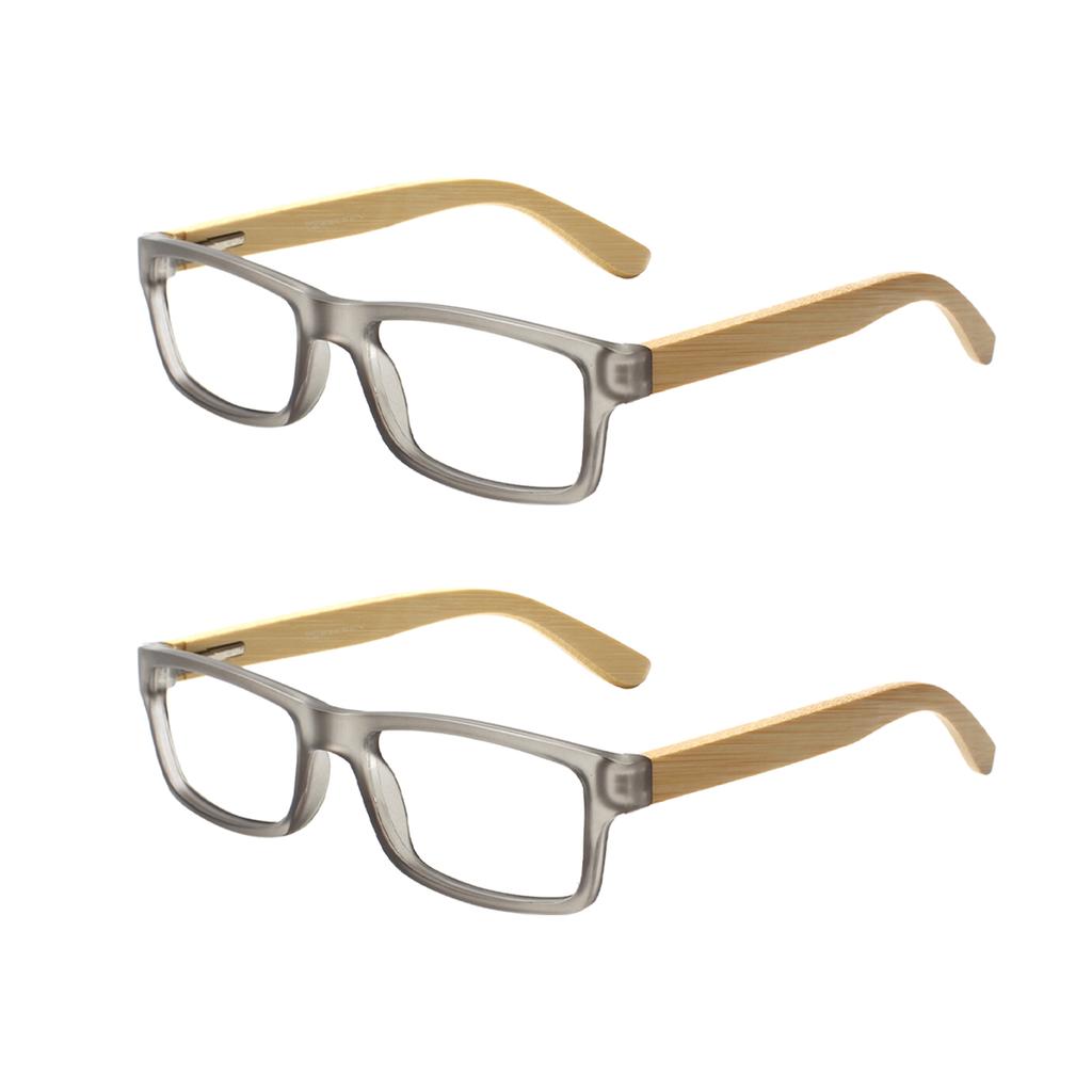 TUREZING Reading Glasses for Women Men Rectangular Woodgrain Frame Metal Hinge High Quality HD Prescription Glasses