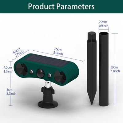 Solar Strobe Light with Motion Sensor Alarm Timed Human Body Induction Infrared Alarm Light Anti Theft Animal Repellent