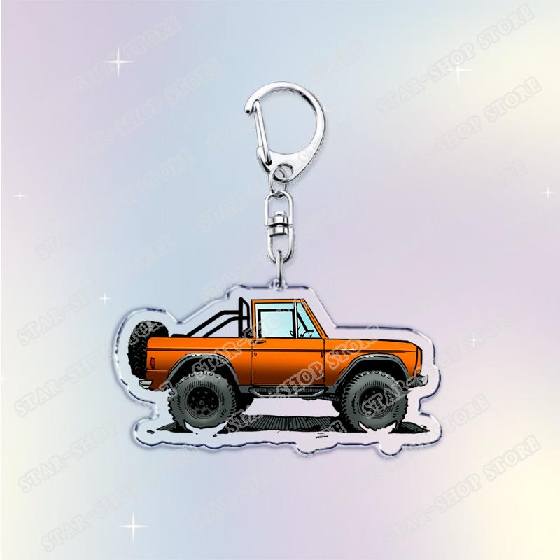 Vintage Classic Old Truck Keychains for Accessories Jewelry Retro Vector Car Keyrings Fans Friends Gifts