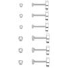 Kolip Hypoallergenic Stud Earrings for Women Men, Cubic Zirconia Surgical Steel Earrings Set
