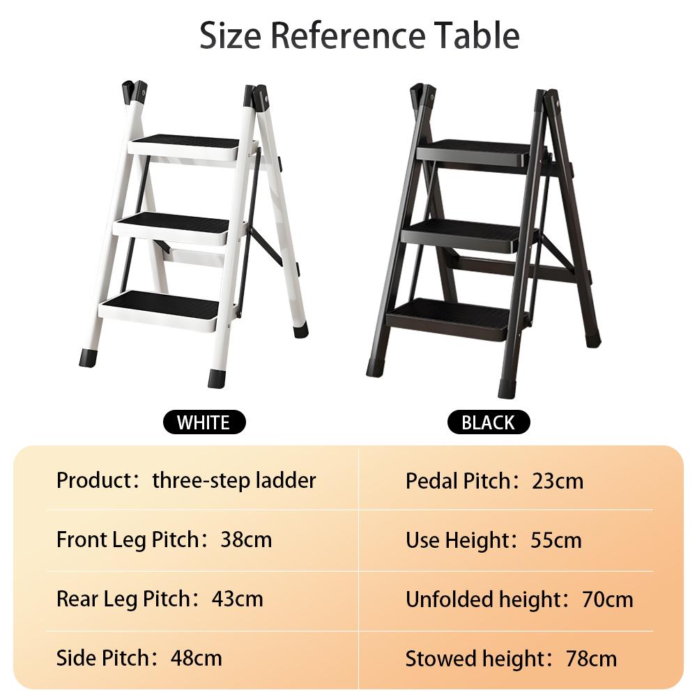 Scară de uz casnic pliabilă telescopică ușoară 3/4 trepte scaun scară multifuncțională scară în formă de A trepte scară de urcat
