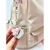 Stylish Love Heart Pendant Bowknot Keychain Accessory Stylish Key Holder for Women Sturdy Alloy Car Key Pendant