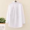 White Women Blouse 2023 Long Sleeve Cotton Embroidery Blouse Lady Casual Button Design Turn Down Collar Female Shirt  5083