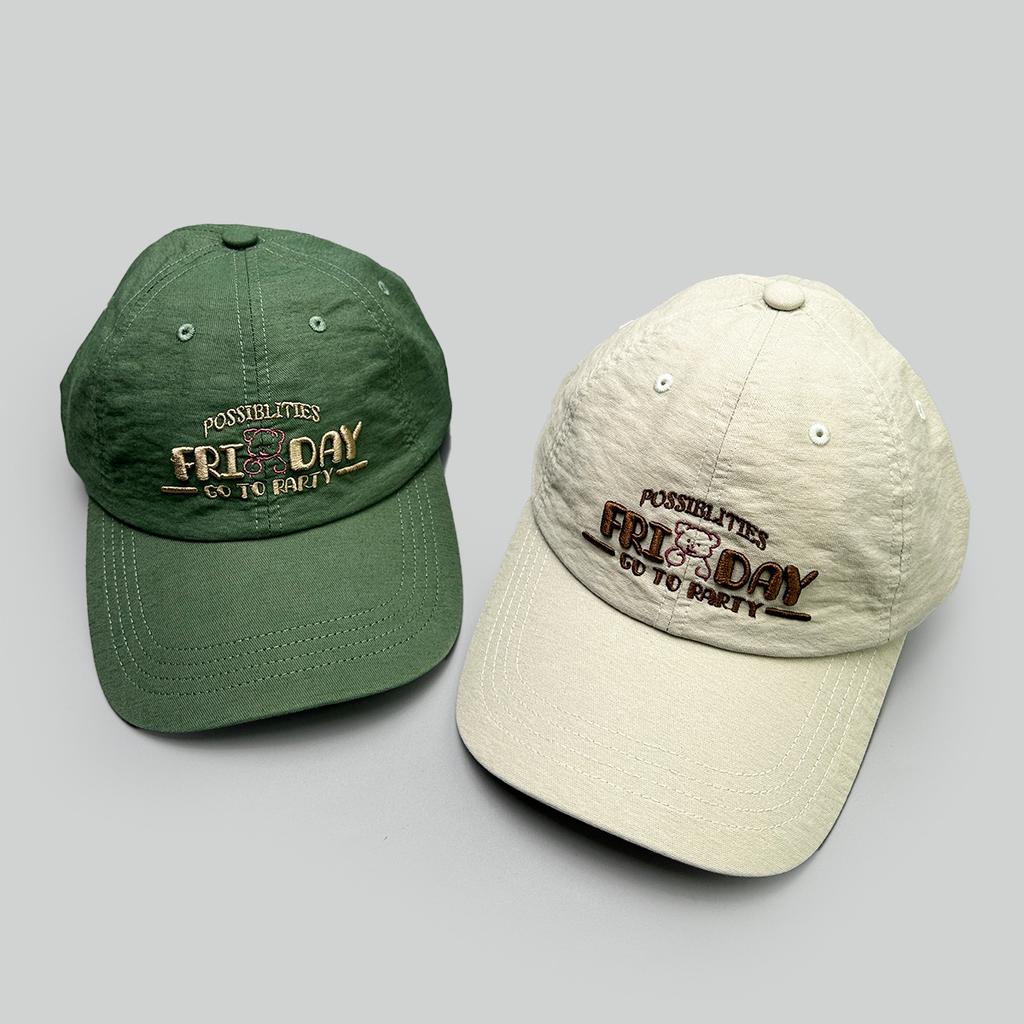 Spring And Summer Cute Bear Letter Embroidery Baseball Cap Men'S And Women'S Sunshade Cartoon Casual Cap