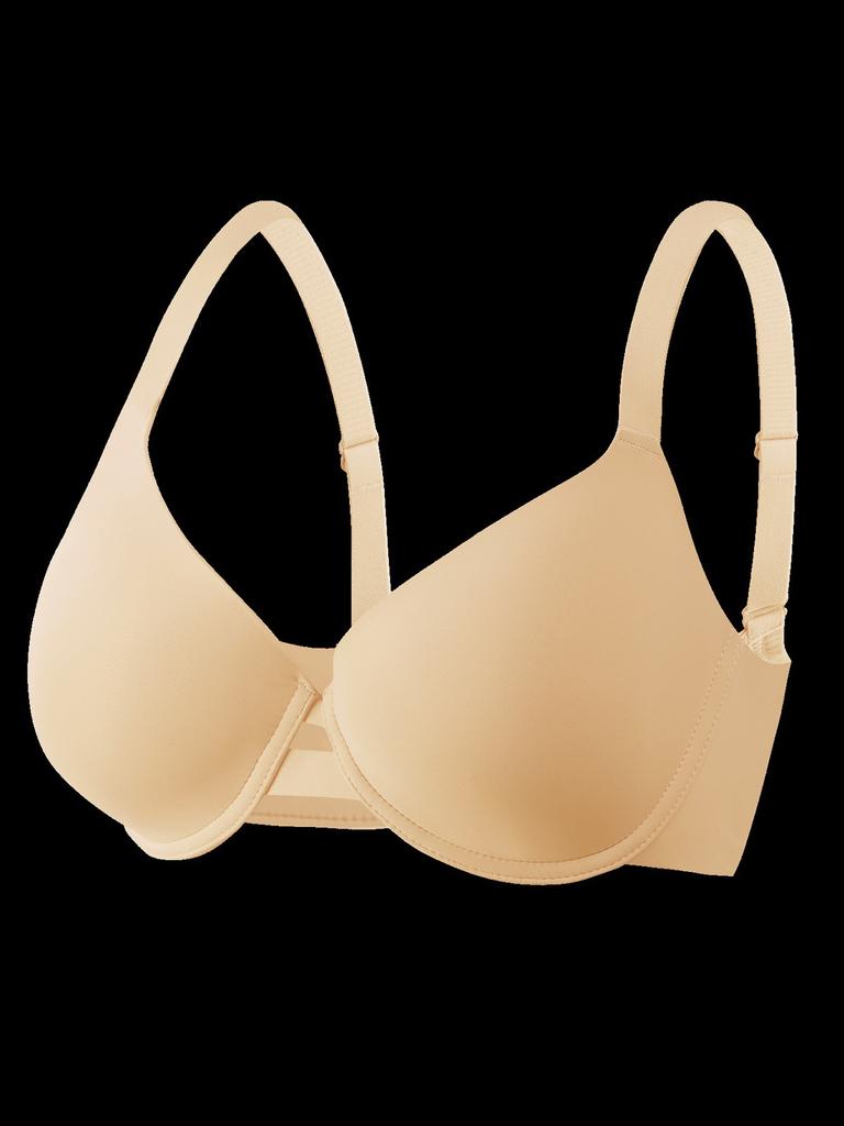 Dámská sexy hladká podprsenka s kosticemi push-up, jednobarevná, velká velikost, boční opora
