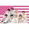 SKZ Rosa Amerikanische Flagge Wandteppich KPop Idol Gruppe Flachdruck Wandbehang Fan Merch Dekoration für Schlafzimmer Wohnheim Ideales Geschenk
