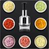 Manual Food Chopper, Stainless Steel Sharp Cutter Blades Handheld Chopper Slicer Dicer Mixer Press Chopper Mincer for Vegetables