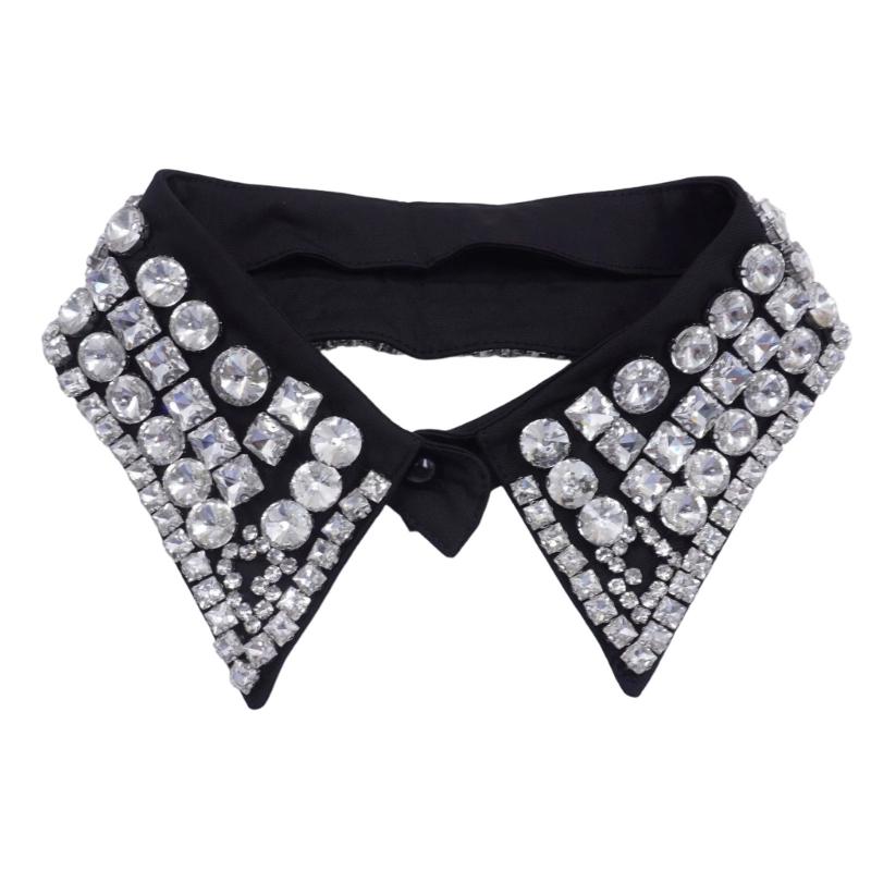 Fashion Beadwork Detachable Collar Removeable Faux Collar Easy Wear Neckwear for Women Various Occasion and Outfit