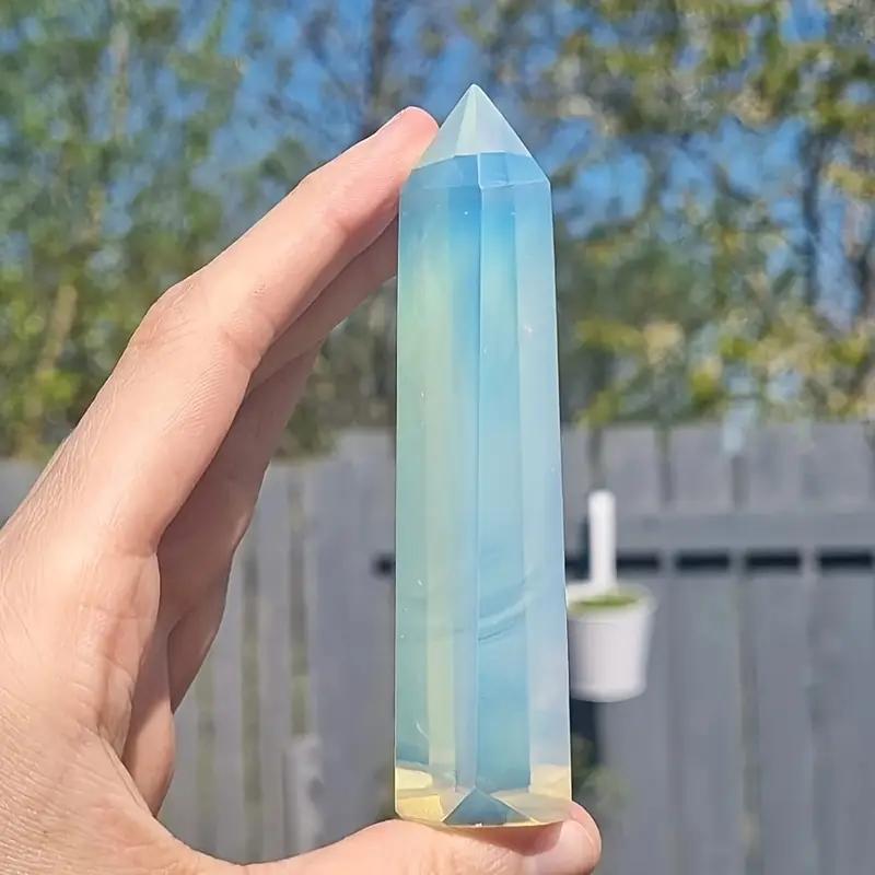 Opalite Crystal Tower Elegant Obelisk Bulk Tumbled Gemstone Pillar Home and Office Decoration Gifts