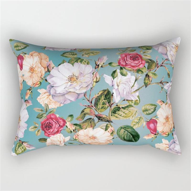 30x50cm Green Tropical Leaves Plant Pillowcase Cactus Flower Polyester Cushion Cover Ins Natural Landscape Pillowslip Home Decor