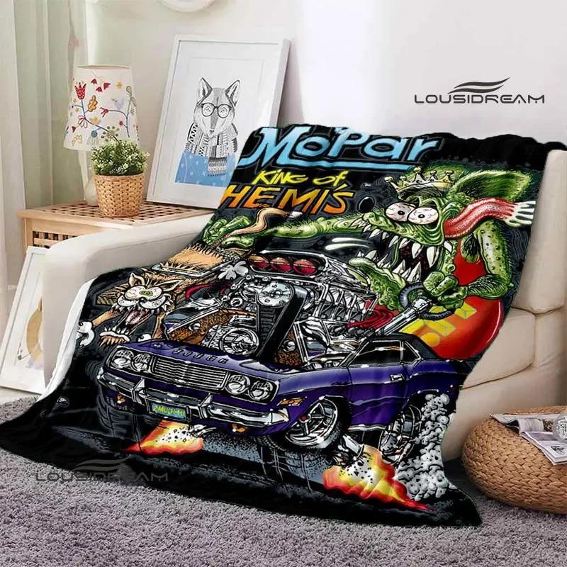 Tales of the Rat Fink Anime Blanket Picnic Blanket Flannel Soft and Comfortable Home Travel Blanket Bed Blanket Birthday Gift