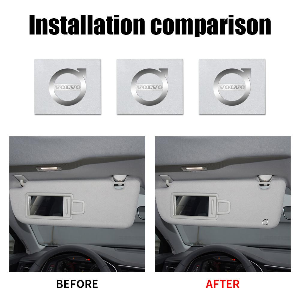 Bkqtn9 10pcs Car Badges Interior Nickel Stickers Badges Auto Decoration for Volvo V50 S40 S80 XC60 S90 XC90 S60 XC40 C40 S60 V90 EX90