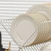 Non-slip Foldable Dish Drying Rack 2 Tier Plate Drying Shelf Kitchen Tableware Holder  Bow Plate