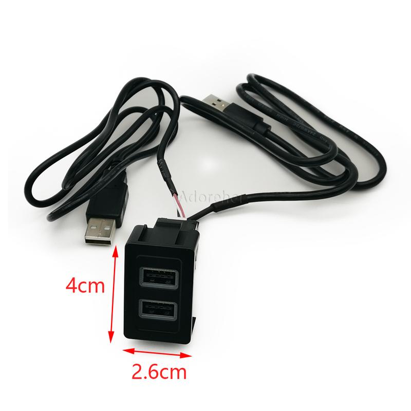 Power Dual Car Charger QC3.0 USB Audio Data Interface Socket Adapter for Cell Phone Charger For Suzuki SX4 Accessories