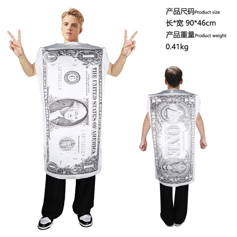 Halloween Mona Lisa 2 Costume Mural Costume Campus Event Performance Composite Sponge Suit Onesie