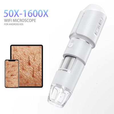 Wireless Digital Microscope 1600X Beauty Electronic Magnifier Mini Handheld Endoscope Inspection Camera 8 LED For iPhone Android