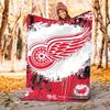1pc Detroit Red Wings NHL Theme Design Flannel Blanket - 3D Printed Soft Warm, All-Season Lightweight Throw for Camping Travel Bed-080737
