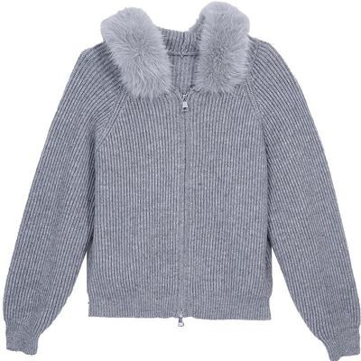Betu Women's Hooded Knitted Cardigan