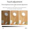 USB Rechargeable LED Desk Lamp,3 Modes Touch Dimming Eye-Caring Table Lamp w/Folding Clamp,Portable Night Light for Study Read