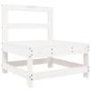 Garden Center Sofa White Solid Pine Wood