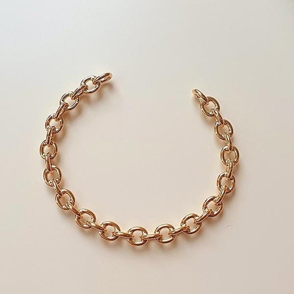 Women's Daily Accessory Sari Chain Line Bold Bracelet