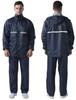 Top and Bottom Rain Water School [Fosys] Rainwear, Set, Suit, Raincoat, Men's, Women's, Waterproof, Repellent, Outdoor, Bicycle, Commuting, (L, Navy)