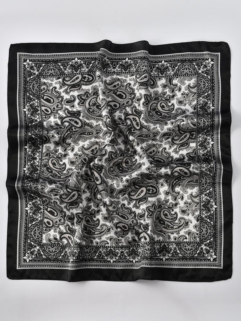 Fashion Paisley Printed Silk Scarf Wrap Designer Luxury Brand Kerchief Neck Head/Hair Scarves Bandana Handkerchief 90x90cm Heads