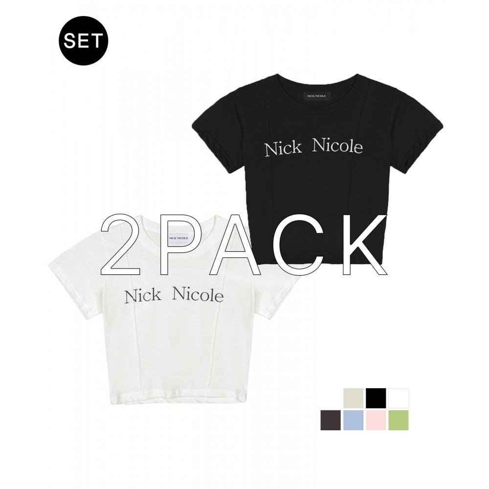 

NICKNICOLE Nicole Pintuck Crop Tee2 Pack