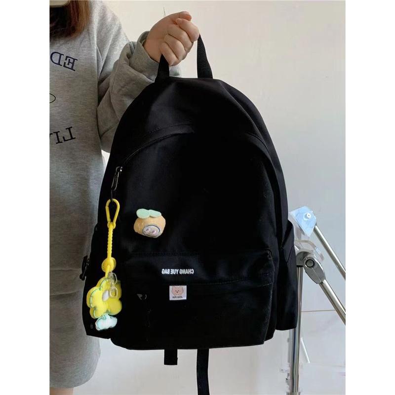 IELGY ins Japanese girl schoolbag female, Korean version of junior high school students solid color versatile backpack high school students large