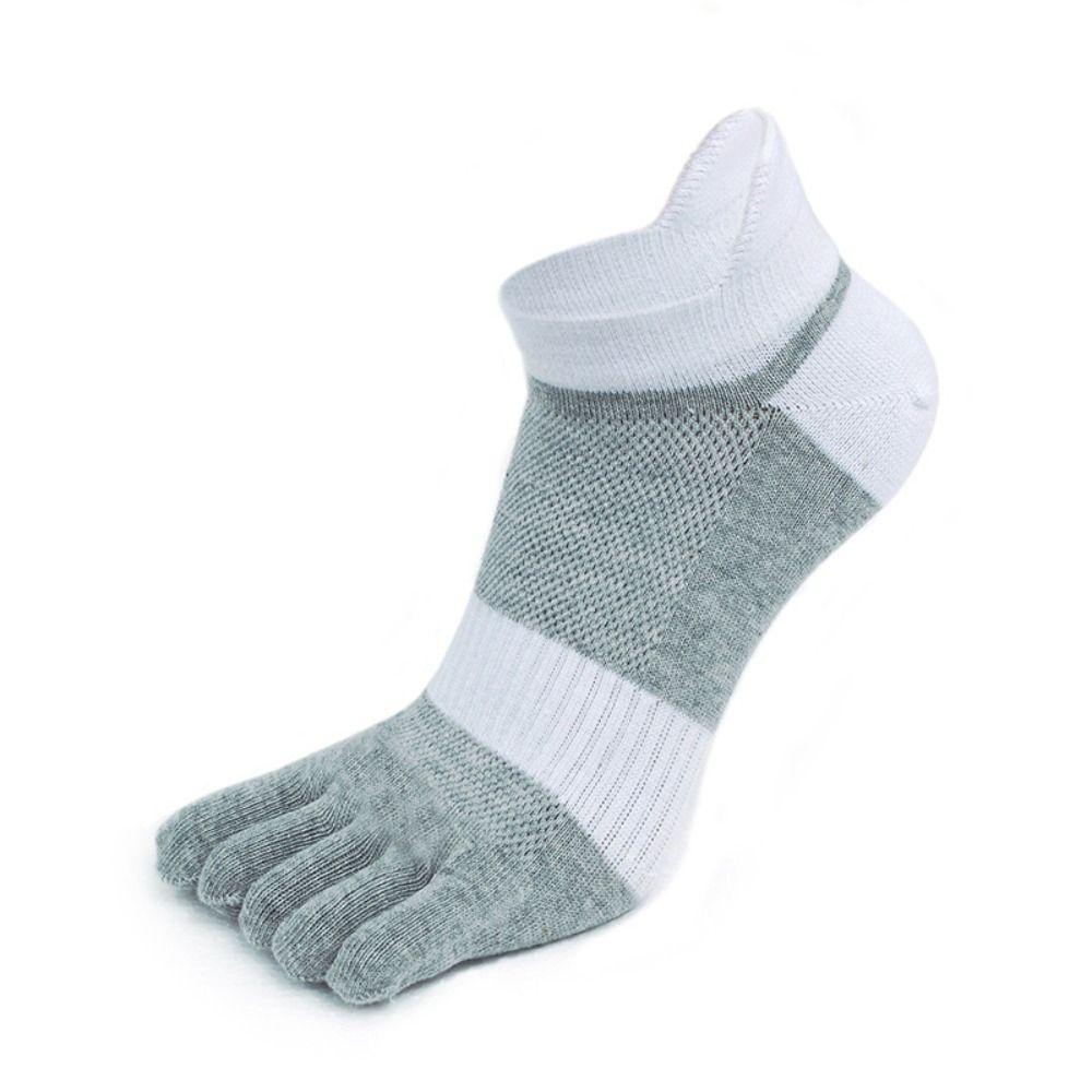Cotton Five Finger Socks Sports Men Striped Socks Hosiery Toe Socks Anti-odour