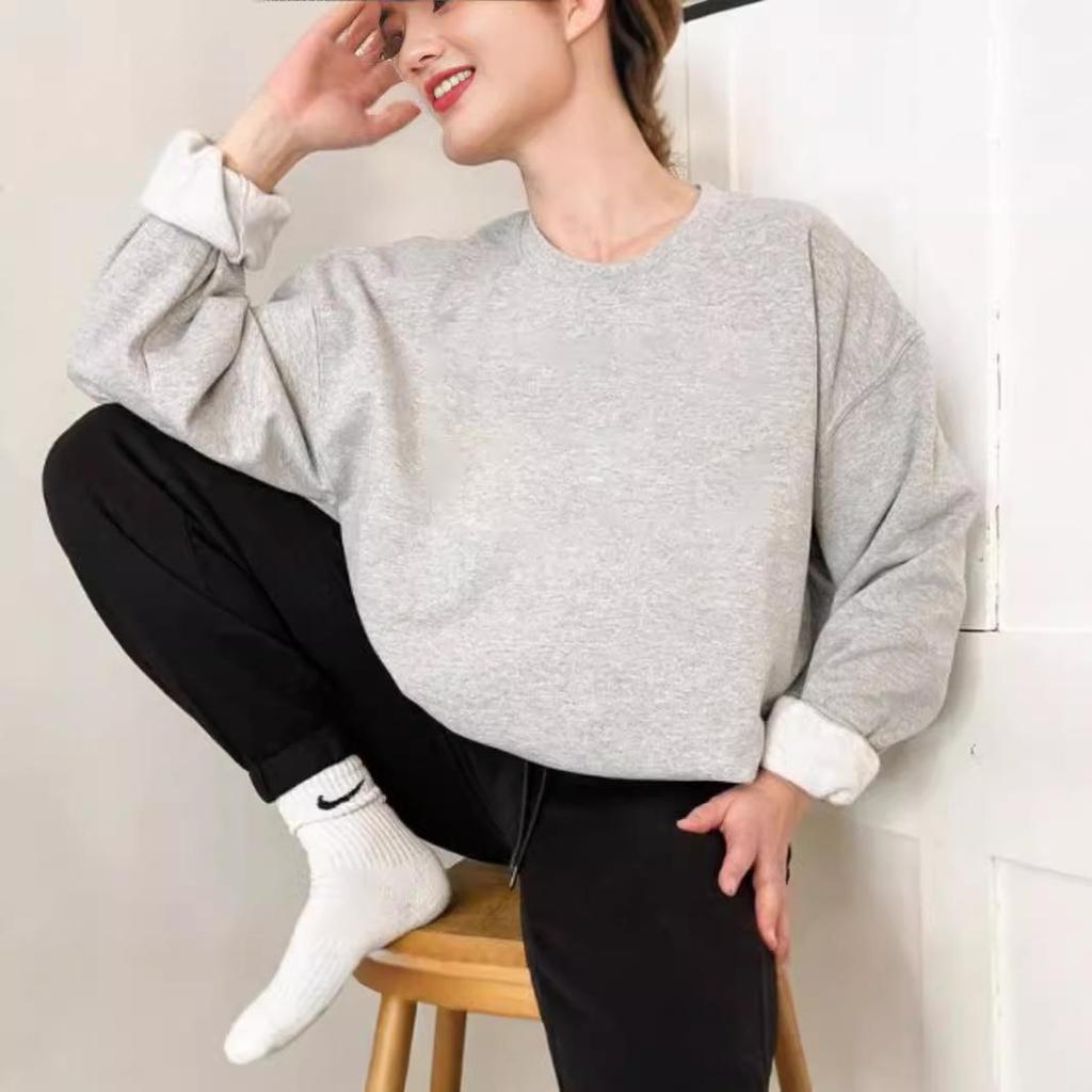 TEMU Autumn/Winter Round Neck One-Piece Custom Print Sweatshirt