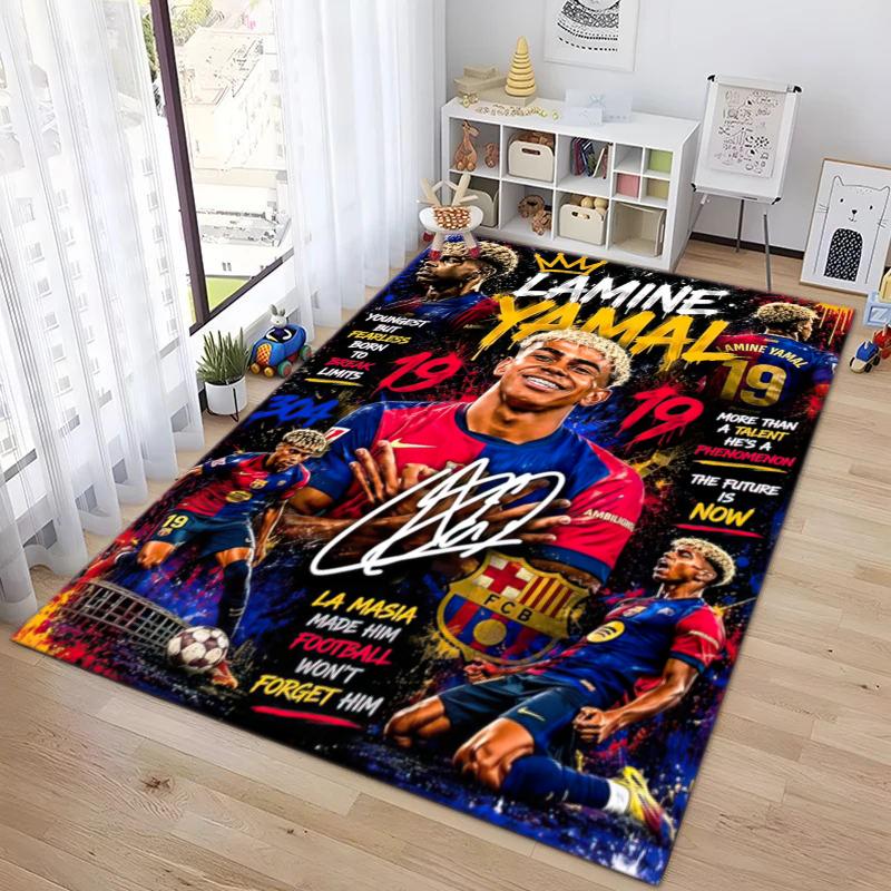 FC Barcelona's Lamine Yamal Young Player of the Year Carpet Is Suitable for Living Room and Bedroom Doormats Office Balcony Decorative Carpet 5