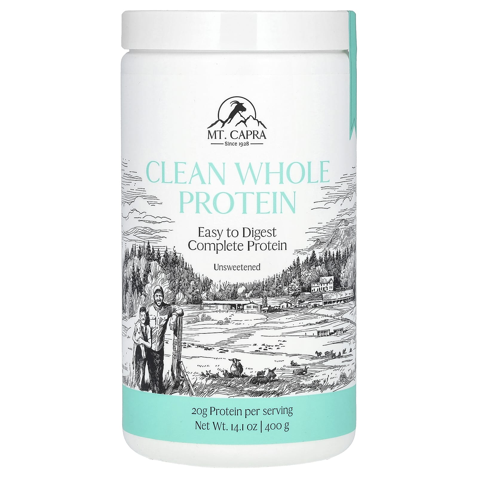 

Mt. Capra, Clean, Natural Protein, Unsweetened, 14.1 oz (400 g)