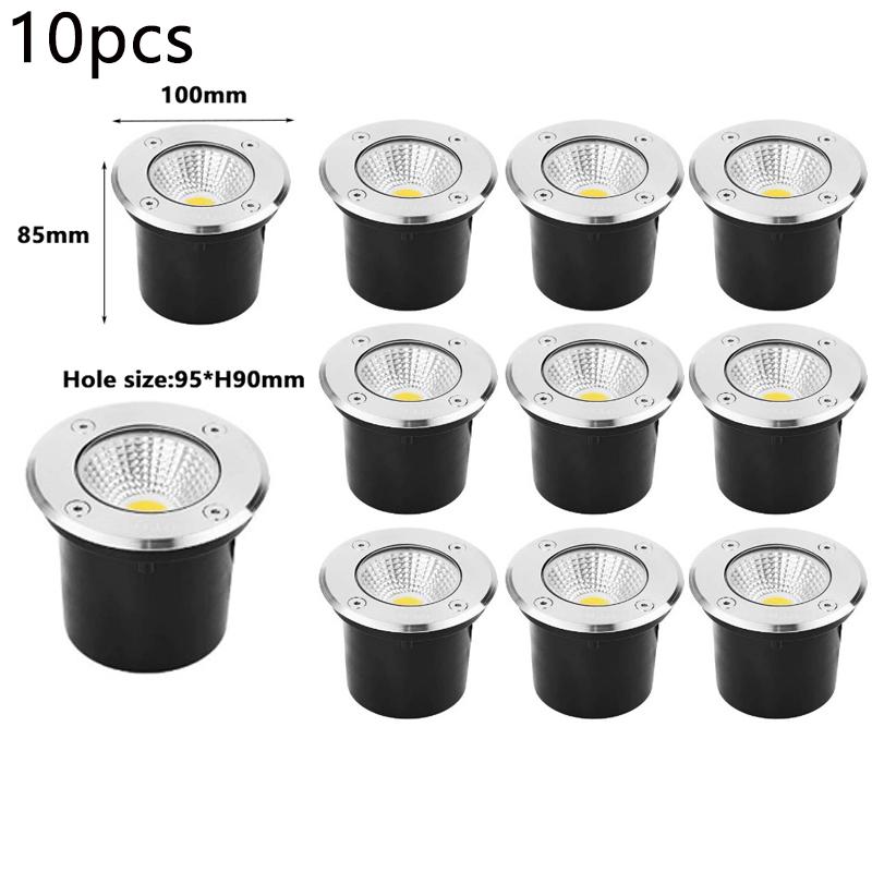 220V24V12V LED Światło Pokładowe Zewnętrzne IP67 Wodoodporne Reflektor 10 SZT. Opakowanie Dziedziniec Ogród Stopień Schody Wpuszczane Oświetlenie Podziemne