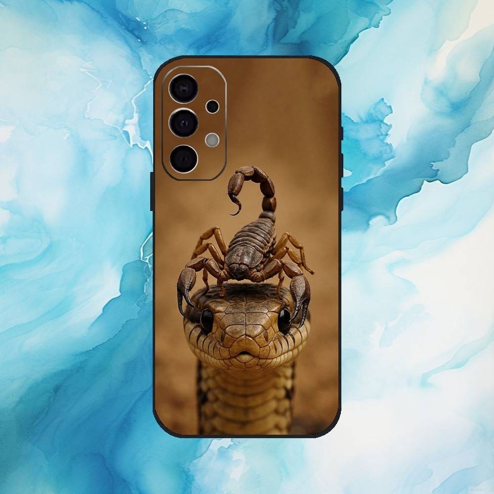 

Cool Art Animal Scorpion Phone Case For Samsung S 25,24,23,22,30,21,10,9,Ultra,Plus,Lite,FE,4,5 G Soft Black Case Samsung S22ULTRA5G
