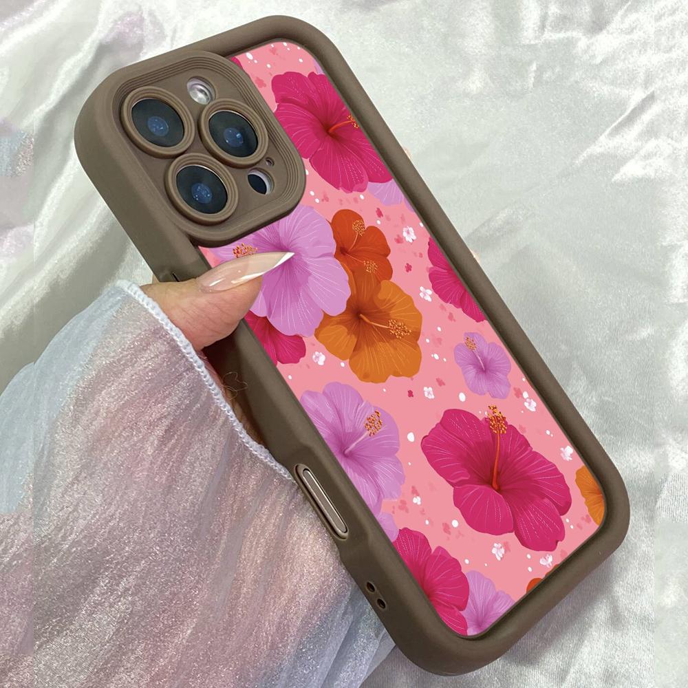 JT292 Illustration Colorful Floral for iPhone 17 16 15 14 13 12 Pro Max Samsung S26 S25 Ultra A17 A16 A07 A56 A06 A15 Xiaomi 15T Redmi 15c Soft Case