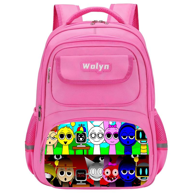 Caja de Ritmos Sprunki Juego Anime Mochila Estudiante Bolsa Escolar Bolsa Multifuncional