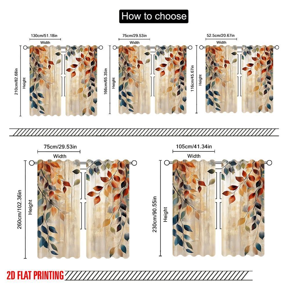 Plane Printing Curtains Roller Blinds Autumn Polyester Woven Without Rod Outdoor Decorations Use Bedroom Curtain Set Of 2 Made Washable Ready