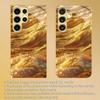 Golden sand like pattern tempered glass phone case suitable for Samsung Galaxy S26 S25 S24 S22 S21 S20 FE/Ultra/Plus anti drop