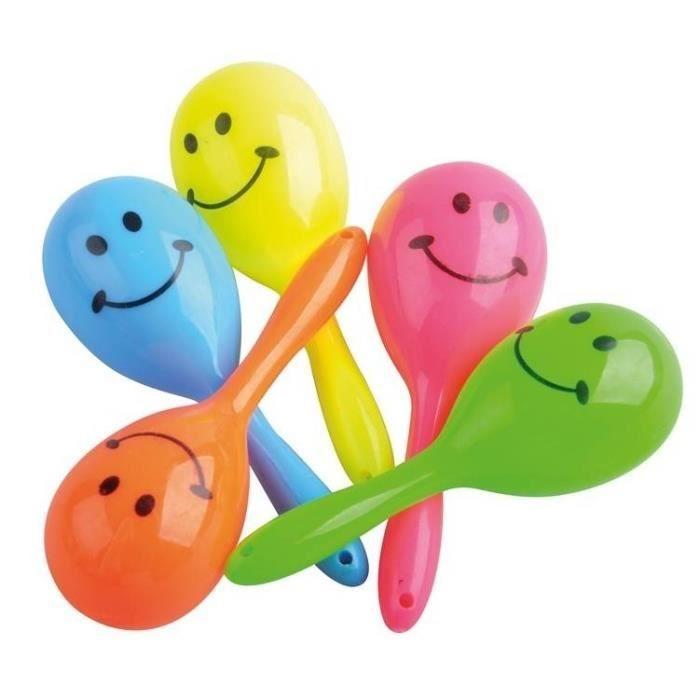 Maracas - PTIT CLOWN - re23477 - Lot de 4 - Couleur Noir - Pour enfants à partir de 3 ans