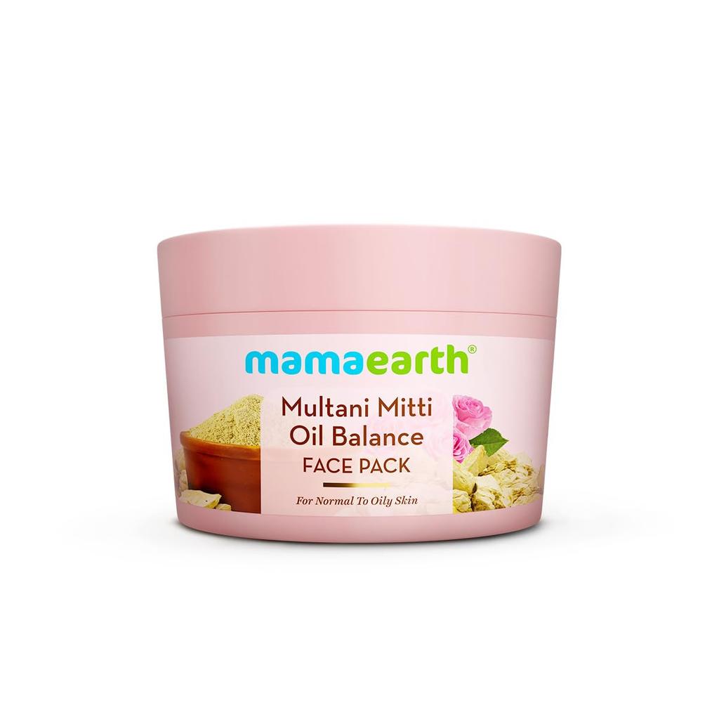 Mamaearth Multani Mitti Oil Balance Face Pack 200g For Oily Skin With Clay-Cream Texture To Control Acne Oil And Minimize Pores Naturally