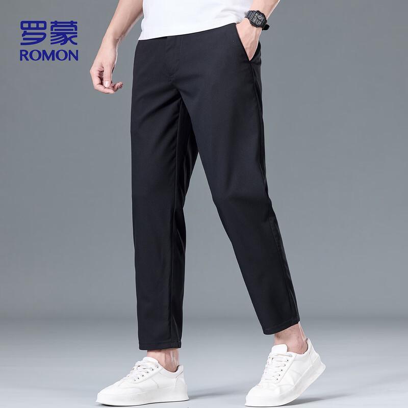 ROMON Men's Straight-Leg Business Casual Pants