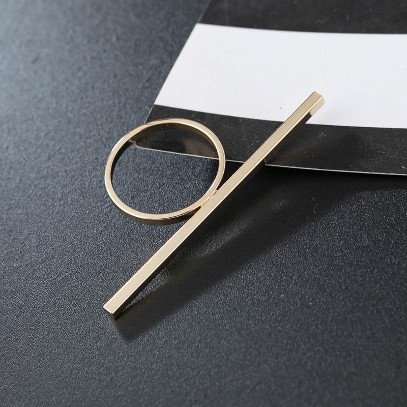 One Word Ring Metal Long Bar Rings Punk Exaggerated Knuckle Joint Rings For Women Finger Accessories Jewelry Gift