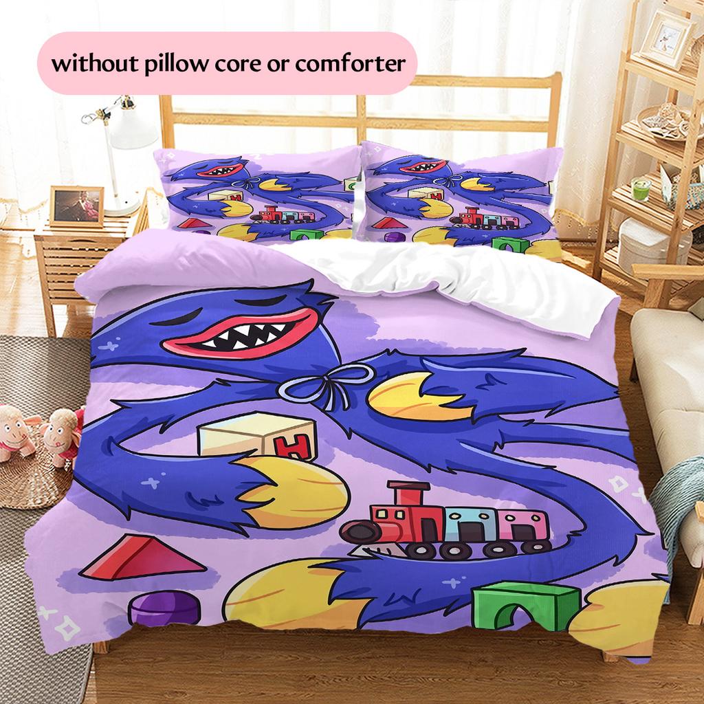 Wogi Pattern Bedding Quilt Set Home Decoration Gift (1 * duvet cover + 2 * pillowcase without core)