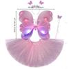 Funny Glowing Butterfly Wings Luminous Princess Dress Costume  Birthday Gift
