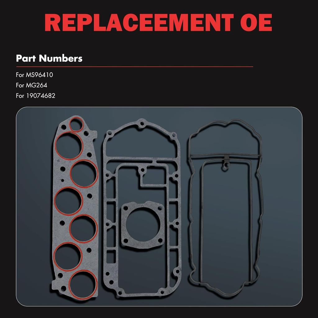 MS96410,MG264 Engine Cylinder Head Valve Cover Gasket(Top) Set Replacement for Acura for MDX Base 3.7L Sport Utility 2007-2013 for Honda for